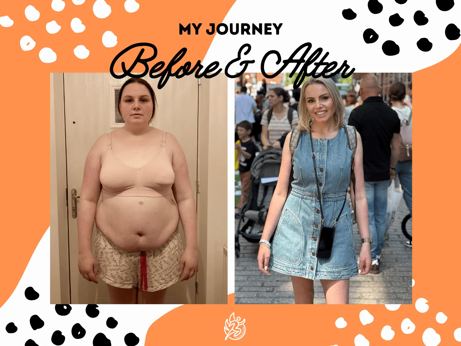 Before and after transformation images