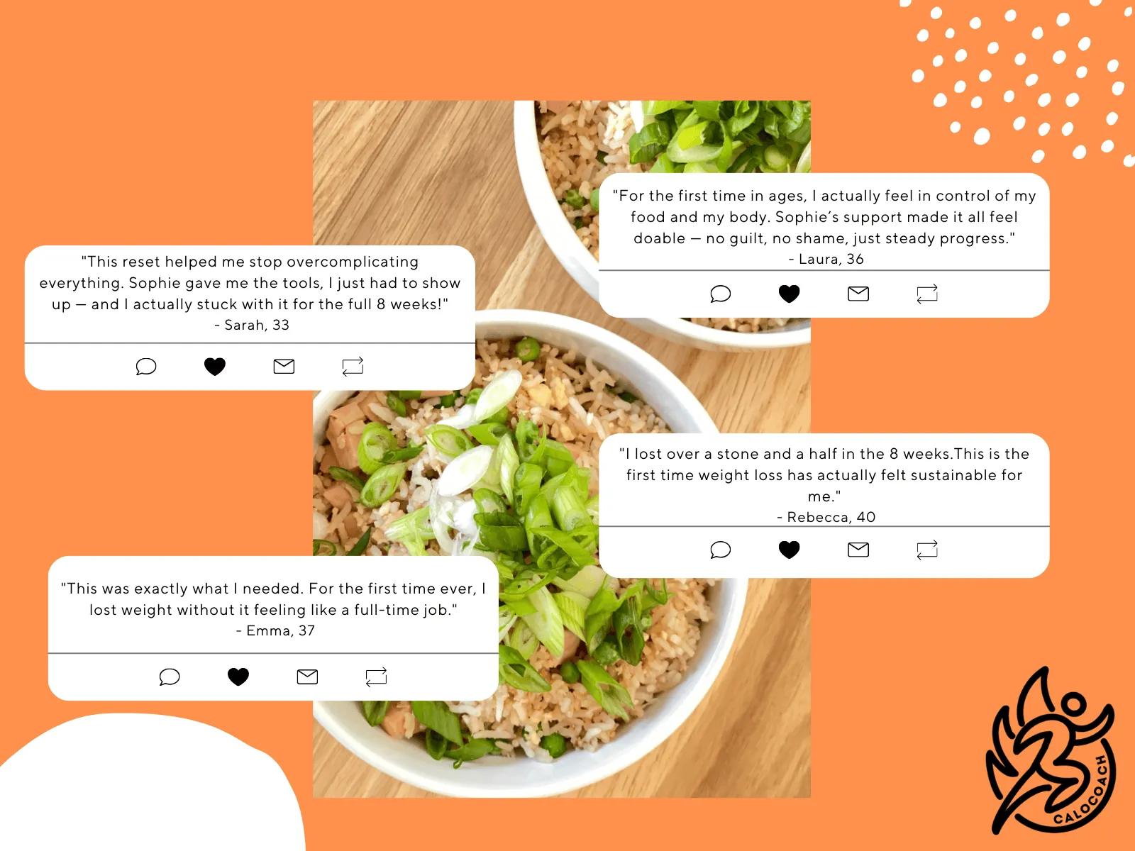 Selection of testimonials from happy clients